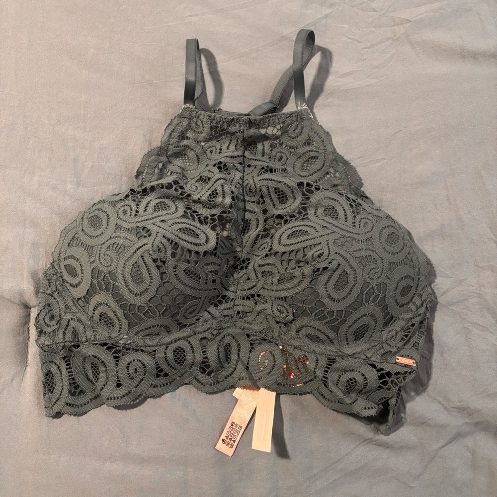 Victoria's Secret PINK Padded Halter Push-Up Bra - Dark Teal - Size XS - NWT